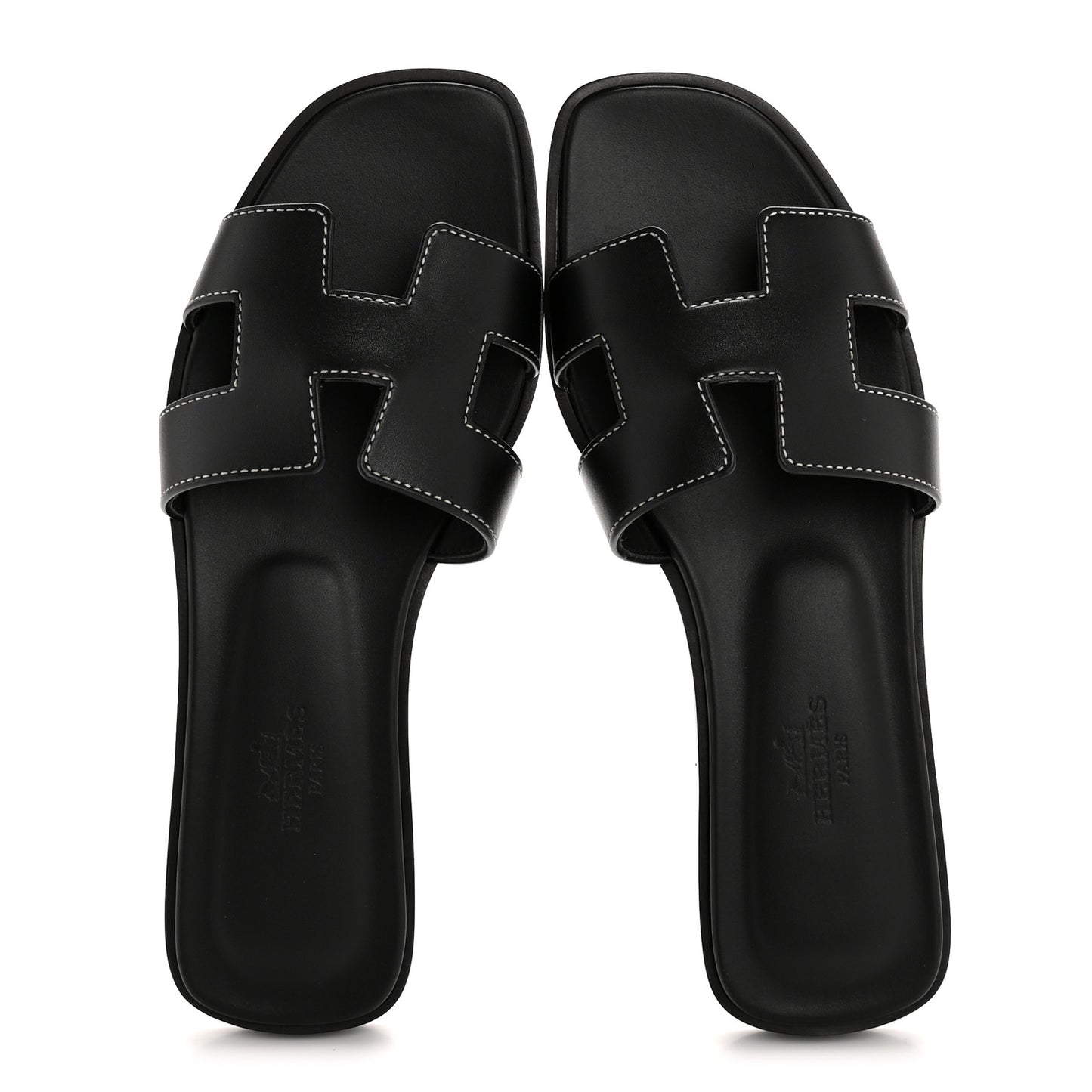 Box Calfskin Oran Sandals 35 Black