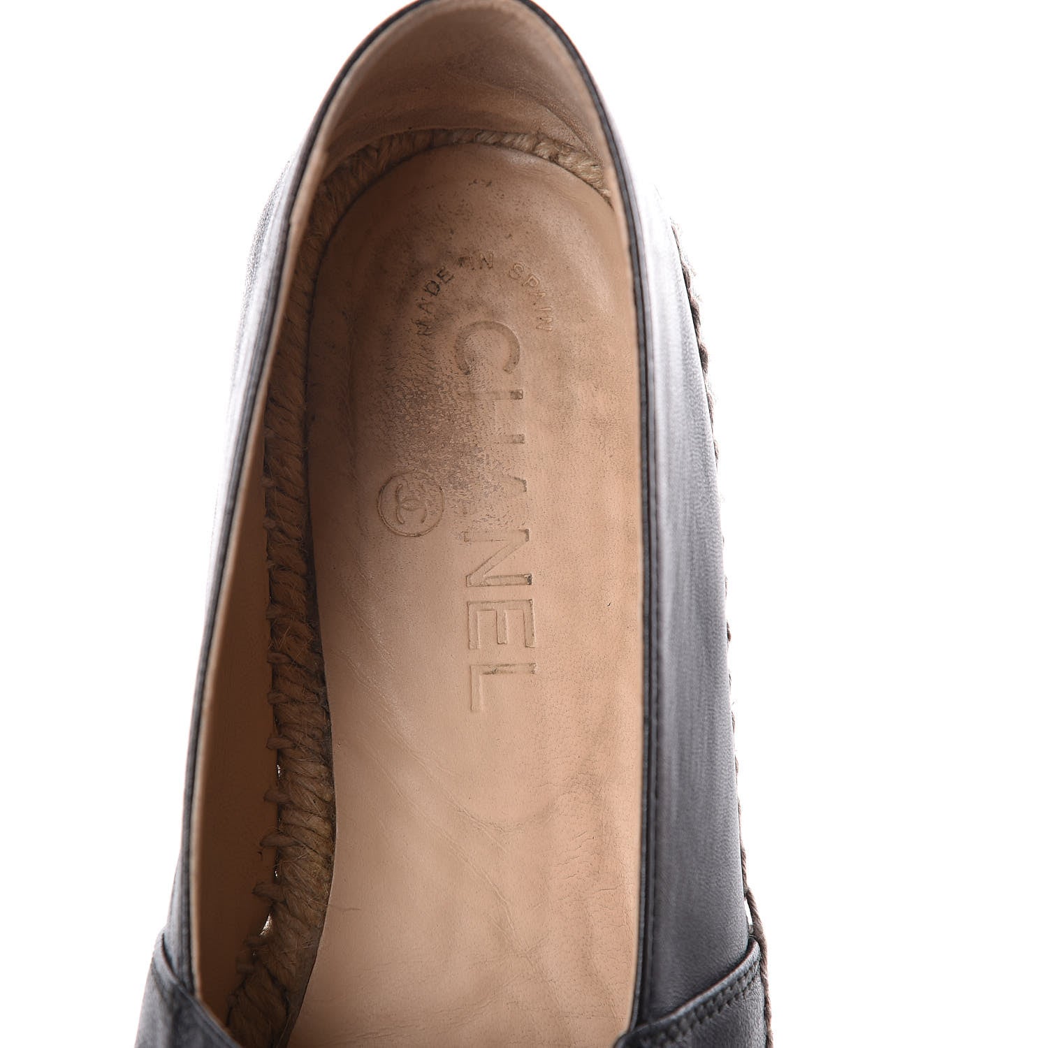 Chanel Lambskin CC Espadrilles 39 Black 9 of 13