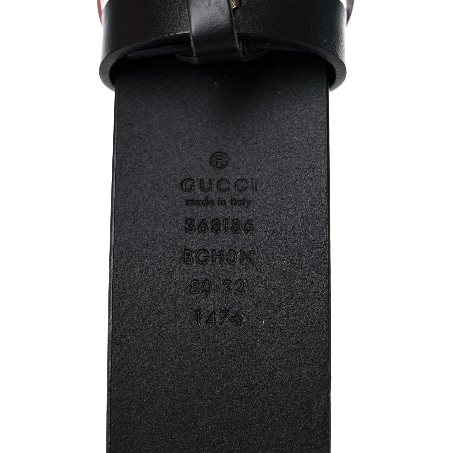 Gucci Selleria Calfskin Nickel Interlocking G 37mm Belt 80 32 Black 3 of 7