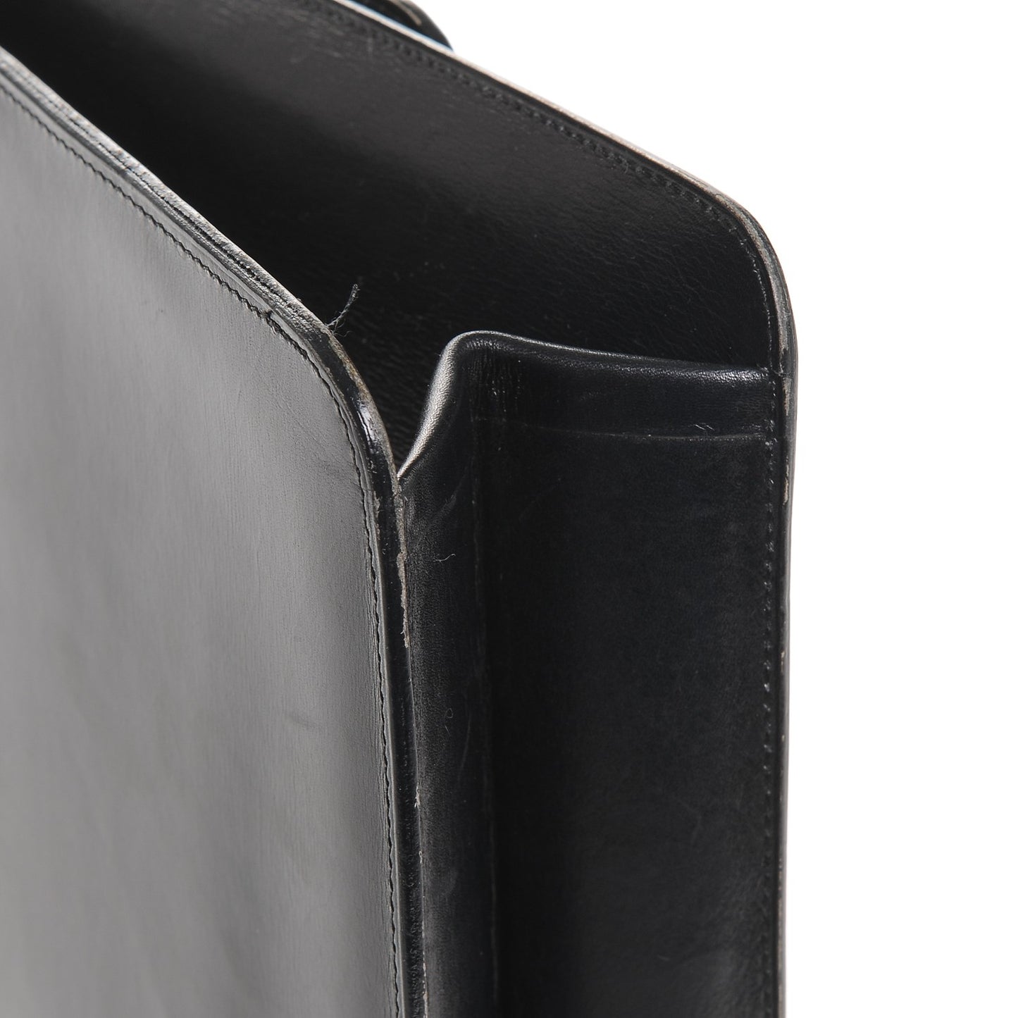 Calfskin Small Single Flap Black