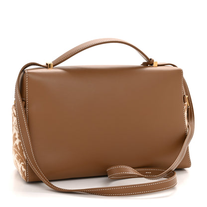 Loro Piana Calfskin Wool Cashmere Close Up Cardo Extra Bag L27 Golden Chestnut Sun Gold 3 of 12