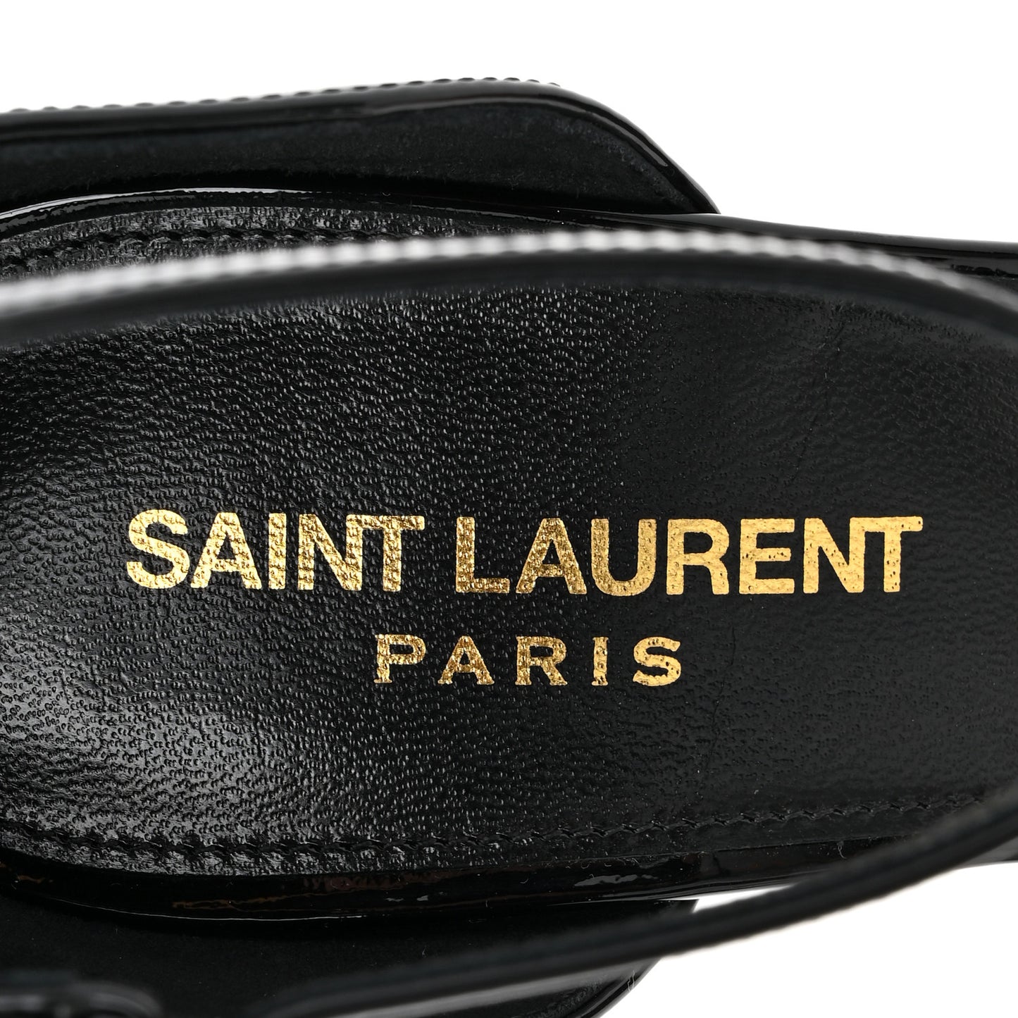 Patent Calfskin Opyum 85 Sandals 38 Black