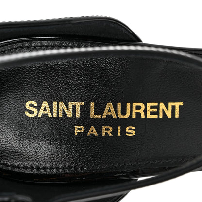Saint Laurent Patent Calfskin Opyum 85 Sandals 38 Black 7 of 9