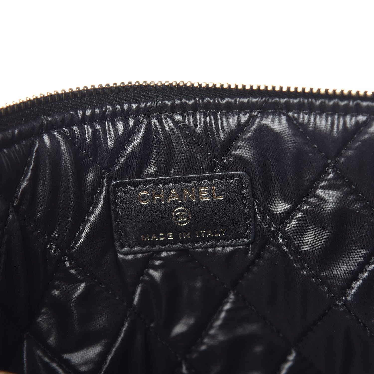 Chanel Lambskin Quilted Medium Casino Beauty CC Cosmetic Case Black 6 of 10