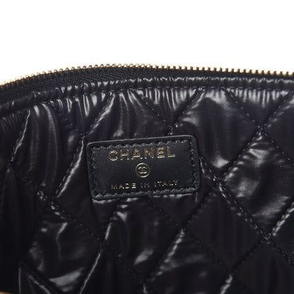 Chanel Lambskin Quilted Medium Casino Beauty CC Cosmetic Case Black 6 of 10
