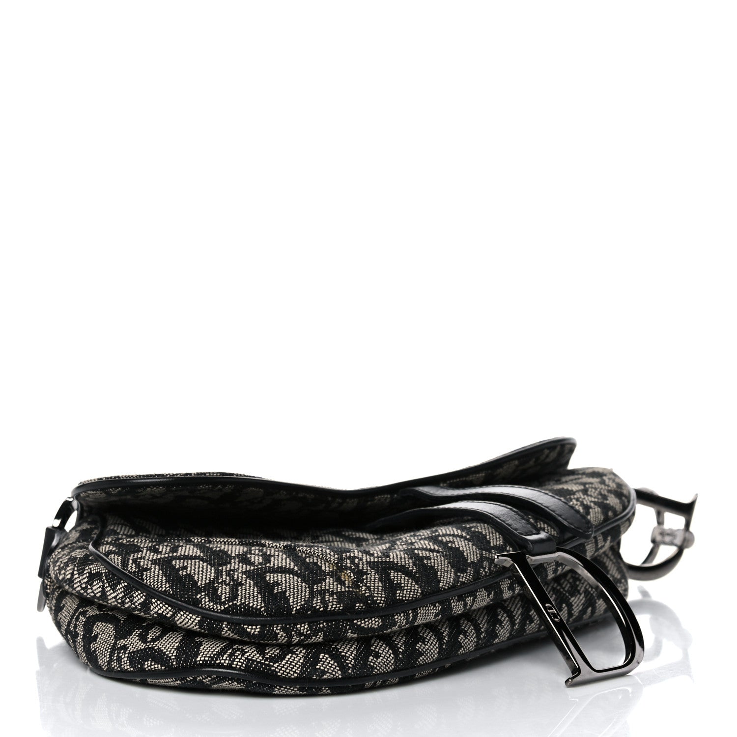 Christian Dior Monogram Saddle Bag Black 4 of 14