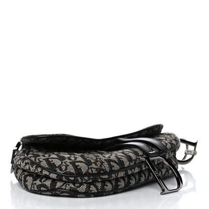 Christian Dior Monogram Saddle Bag Black 4 of 14