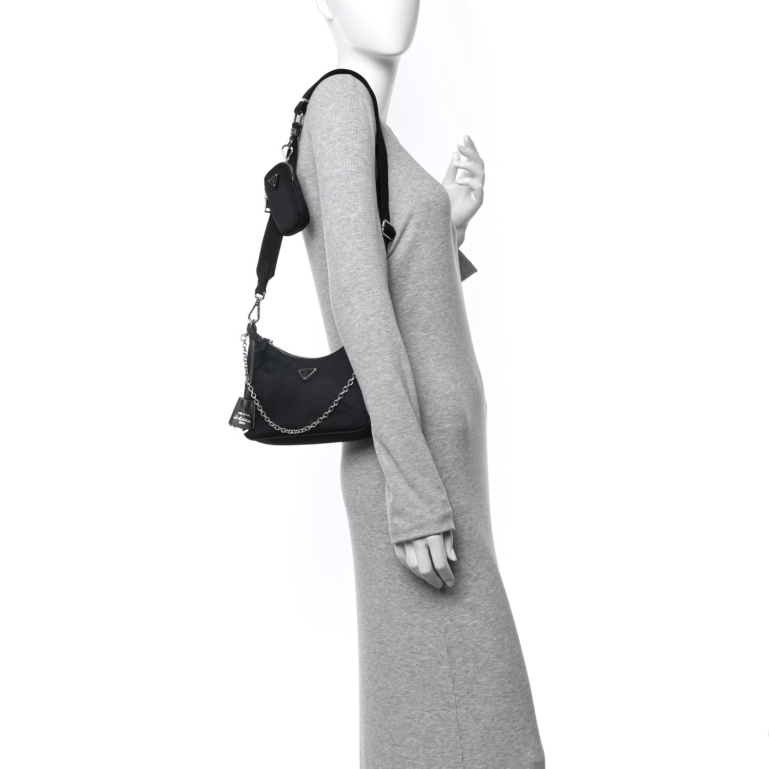 Prada Nylon Re-Edition 2005 Shoulder Bag Black 2 of 12
