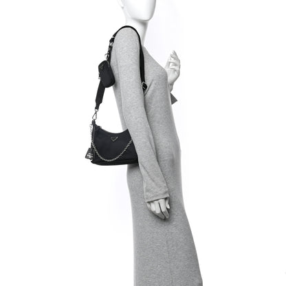 Prada Nylon Re-Edition 2005 Shoulder Bag Black 2 of 12