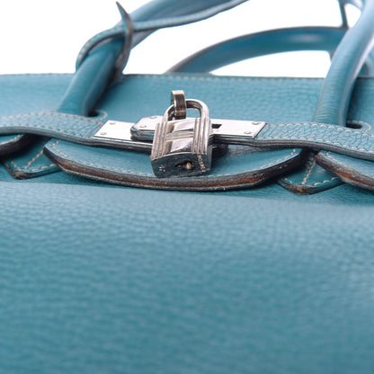 Hermes Taurillon Clemence Birkin 35 Bleu Jean 24 of 27