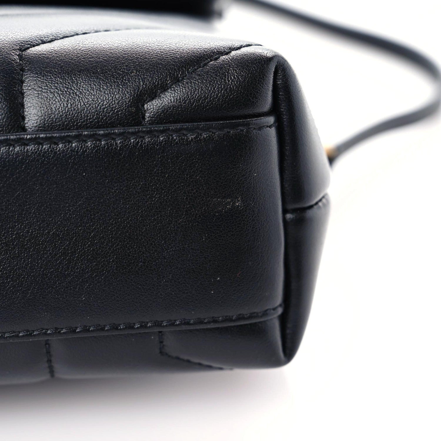 Saint Laurent Calfskin Y Quilted Monogram Toy Loulou Crossbody Bag Black 7 of 13