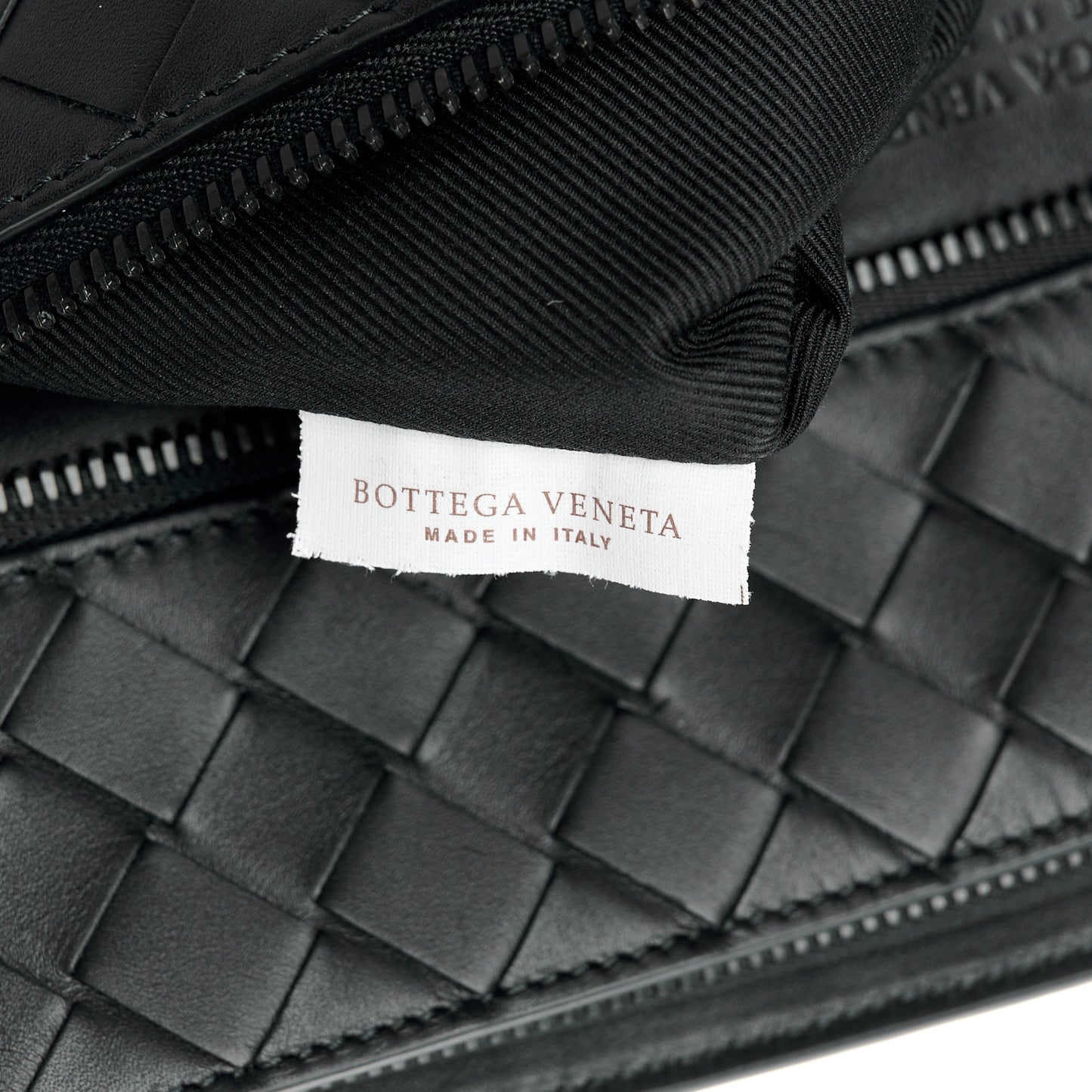 Calfskin Intrecciato Document Case Black