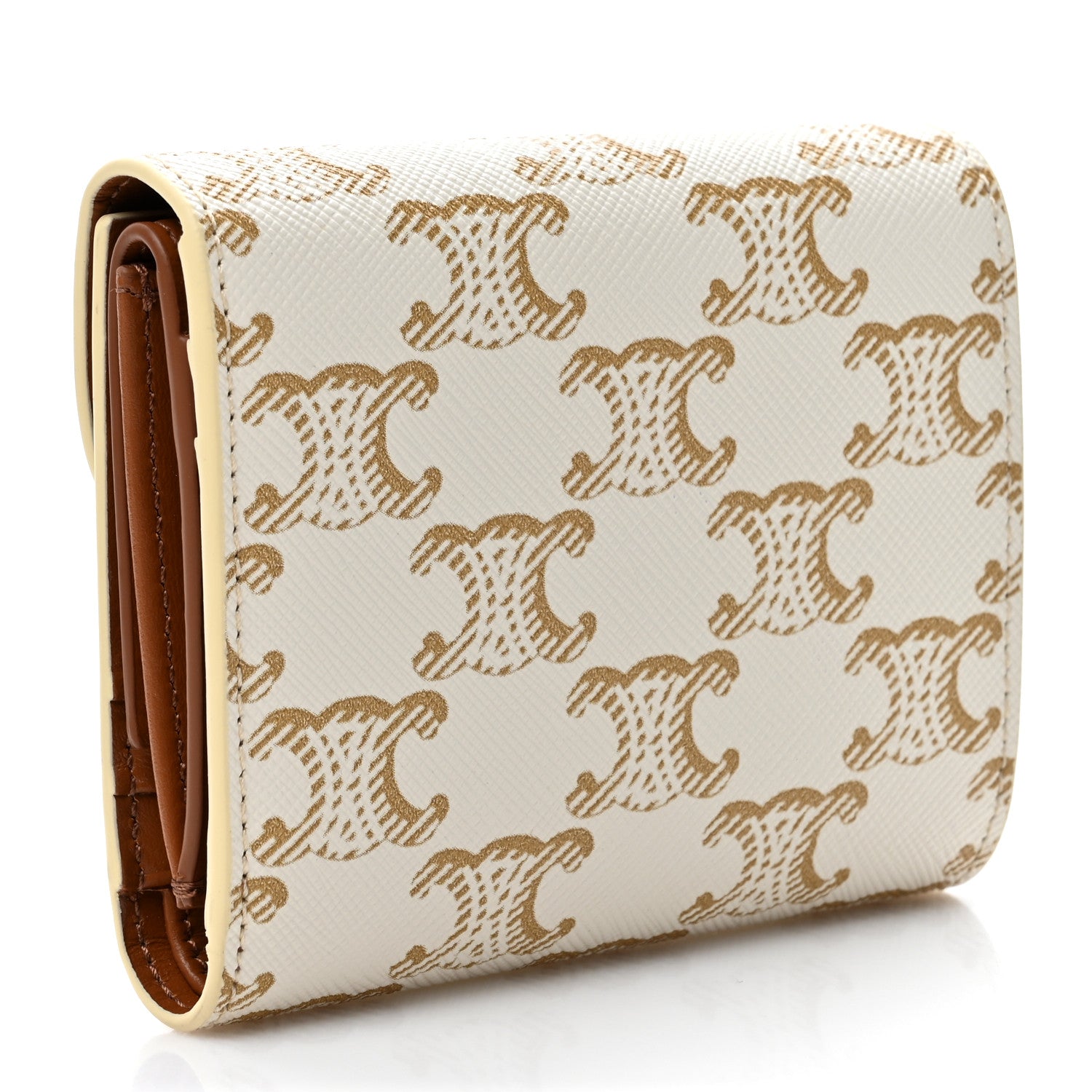 Celine Triomphe Canvas Small Triomphe Wallet White 3 of 9