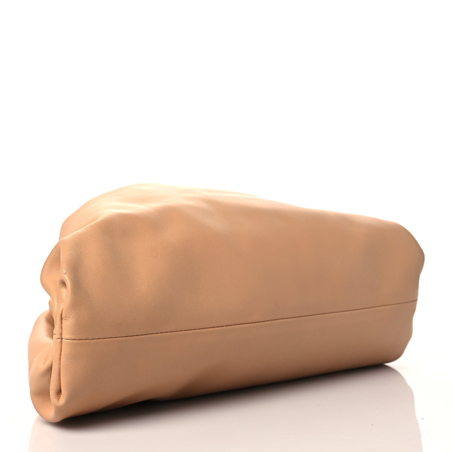Bottega Veneta Smooth Butter Calf The Pouch Oversized Clutch Almond 4 of 11