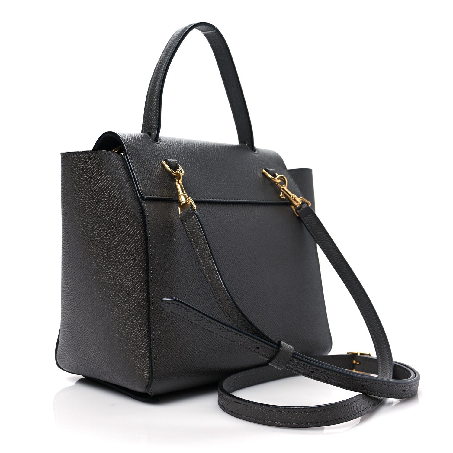 Celine Grained Calfskin Nano Belt Bag Grey 2 of 6