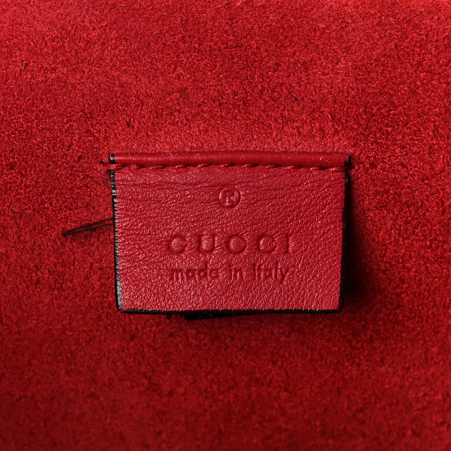 Gucci GG Supreme Monogram Suede Cudu Medium Dionysus Shoulder Bag Beige Ebony Vulcanic Red 6 of 18