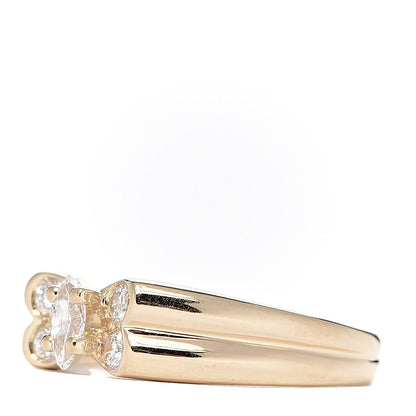 Van Cleef & Arpels 18K Yellow Gold Diamond Butterfly Ring 49 4.75 3 of 6