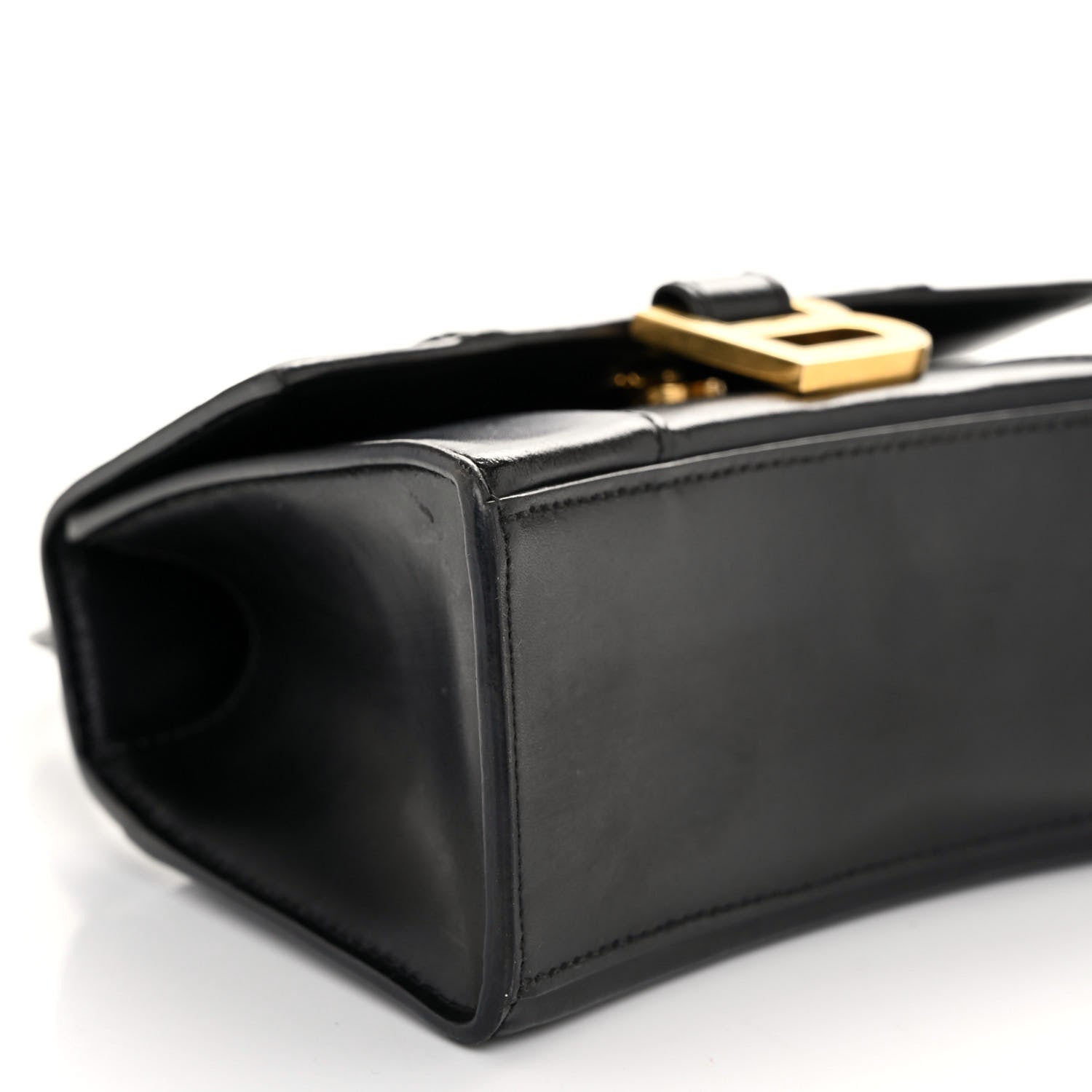 Balenciaga Shiny Box Calfskin Hourglass Top Handle Bag XS Black 9 of 10