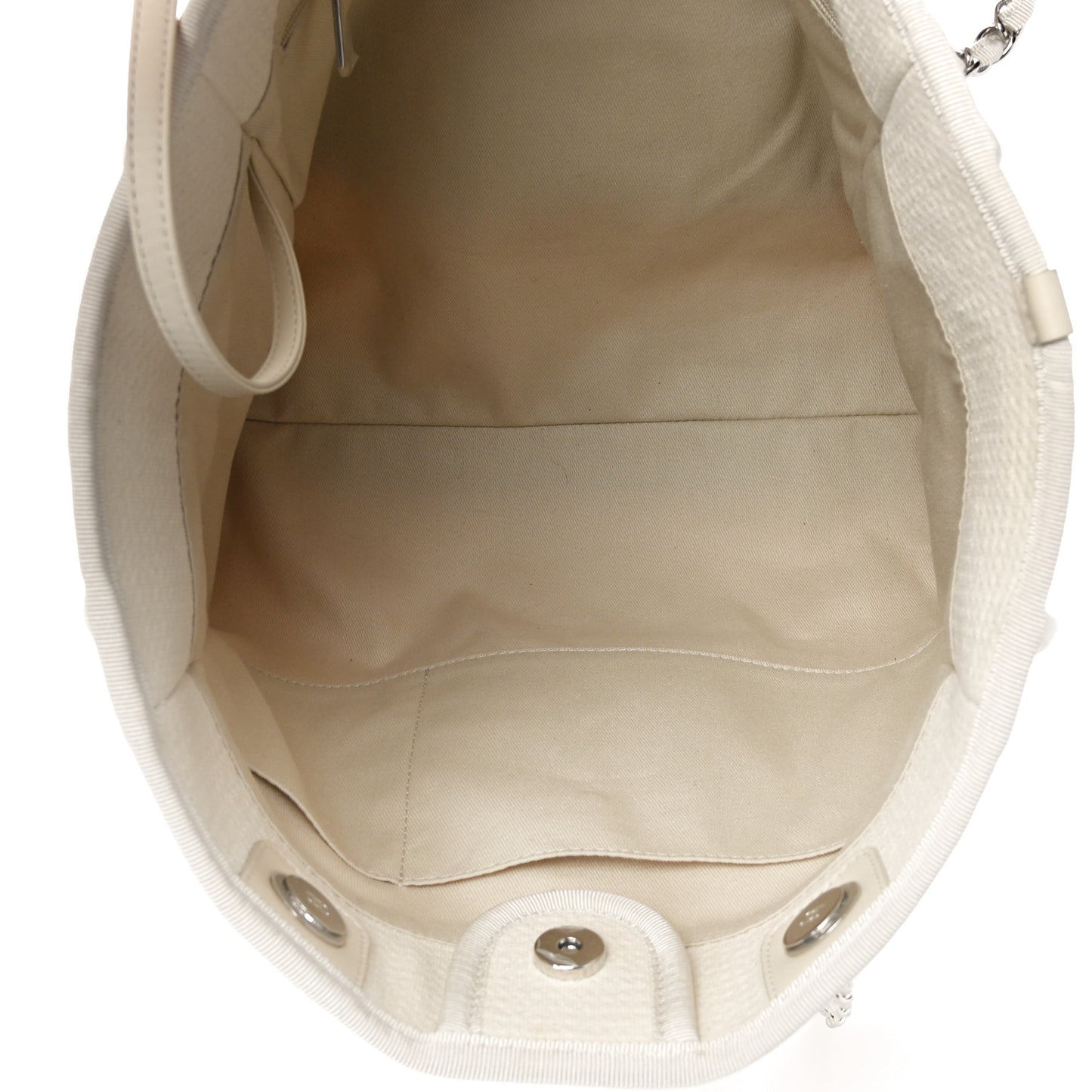 Mixed Fibers Small Deauville Tote White