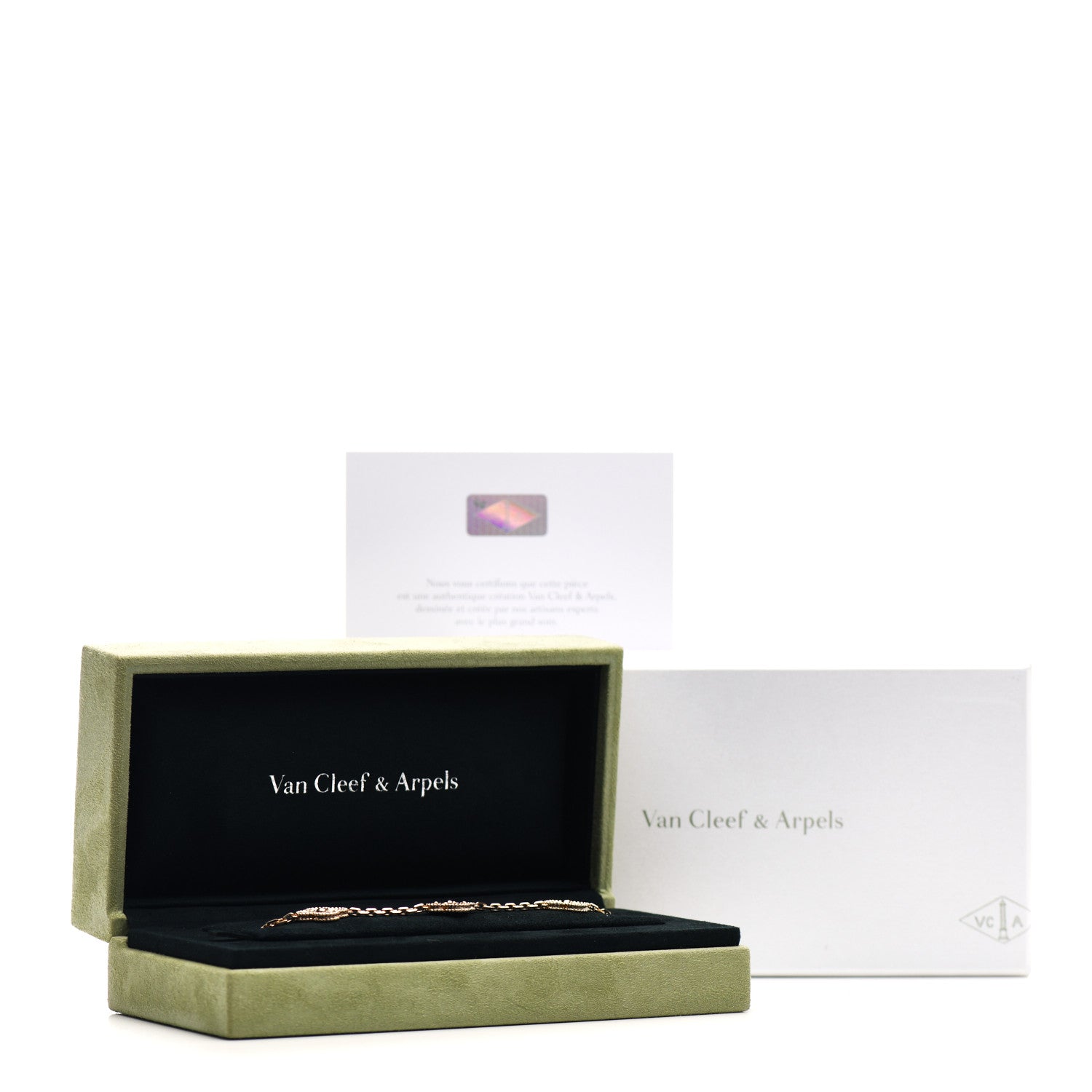 Van Cleef & Arpels 18K Yellow Gold Diamond 5 Motifs Guilloche Vintage Alhambra Bracelet 7 of 7