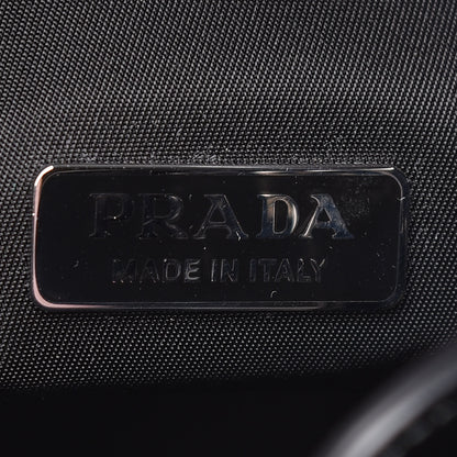 Prada Calfskin Tessuto Nylon Ouverture Bucket Bag Black 6 of 10