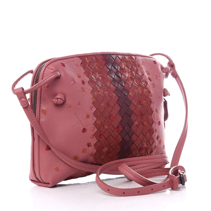 Bottega Veneta Nappa Intrecciato Floral Embroidered Pillow Crossbody Messenger Dusty Rose 2 of 8