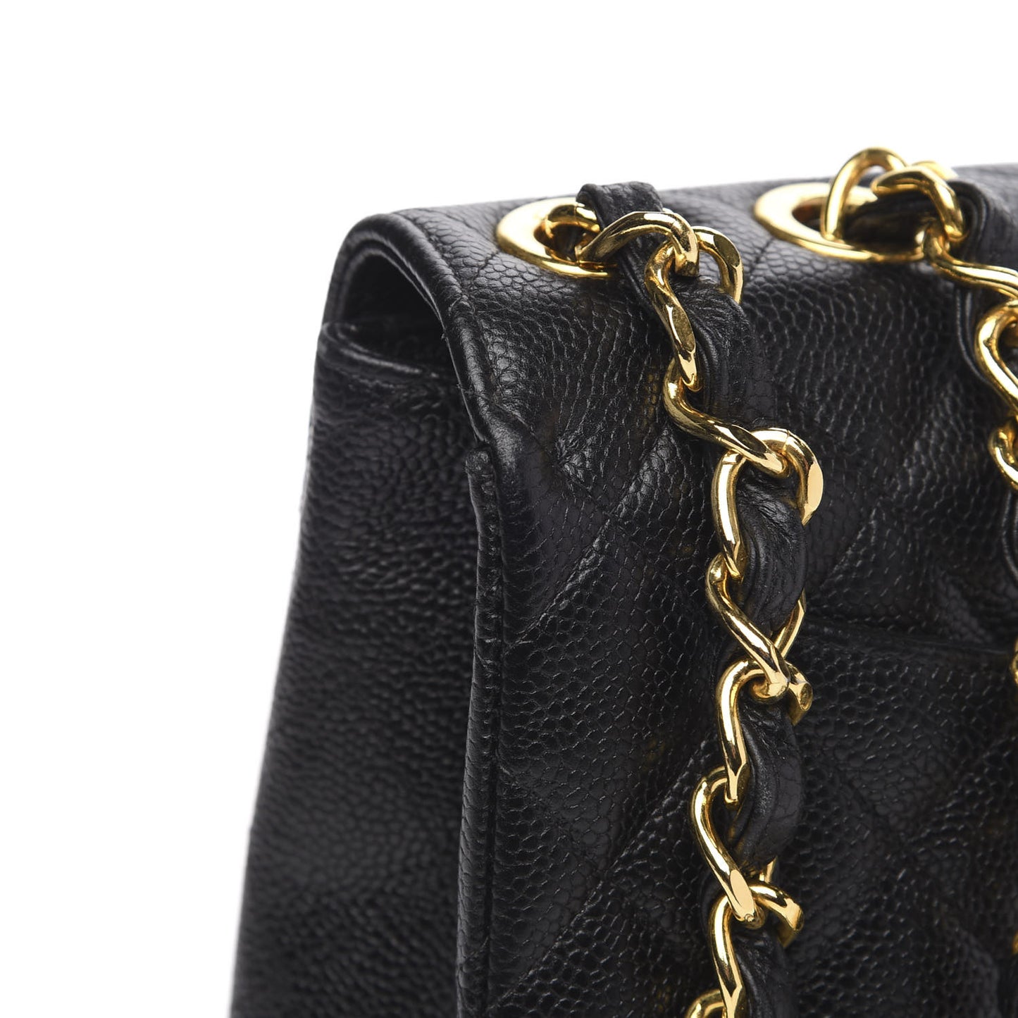 Caviar Jumbo Single Flap Black