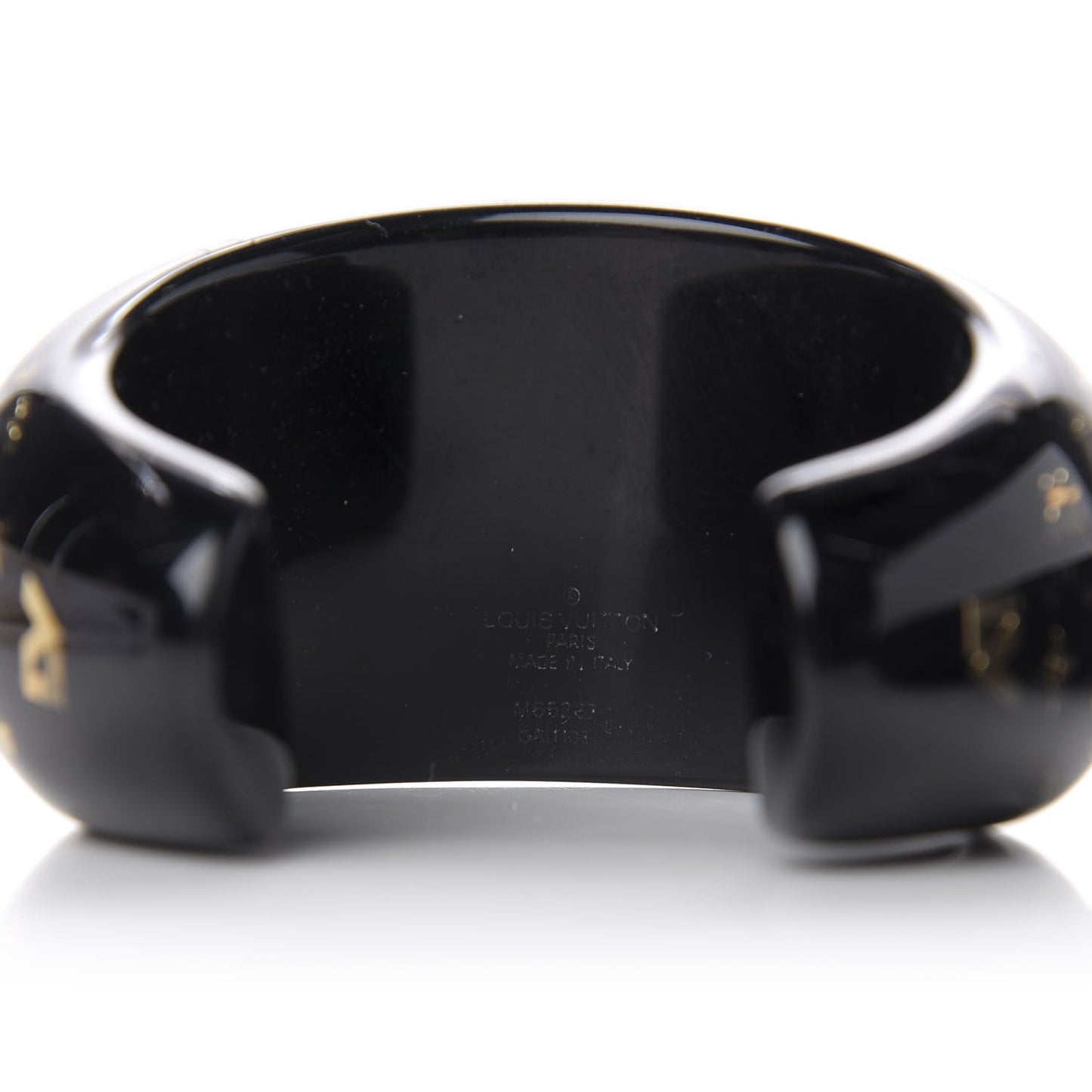 Resin Swarovski Inclusion Cuff Black