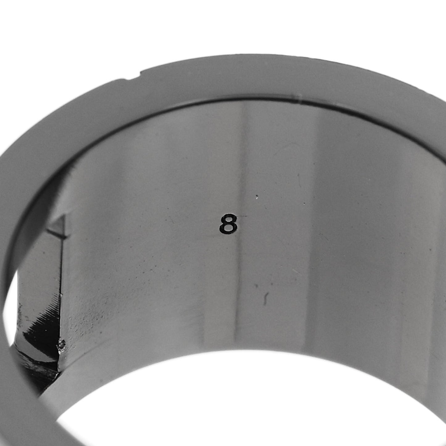 Ruthenium Sterling Silver Logo Ring 47 4