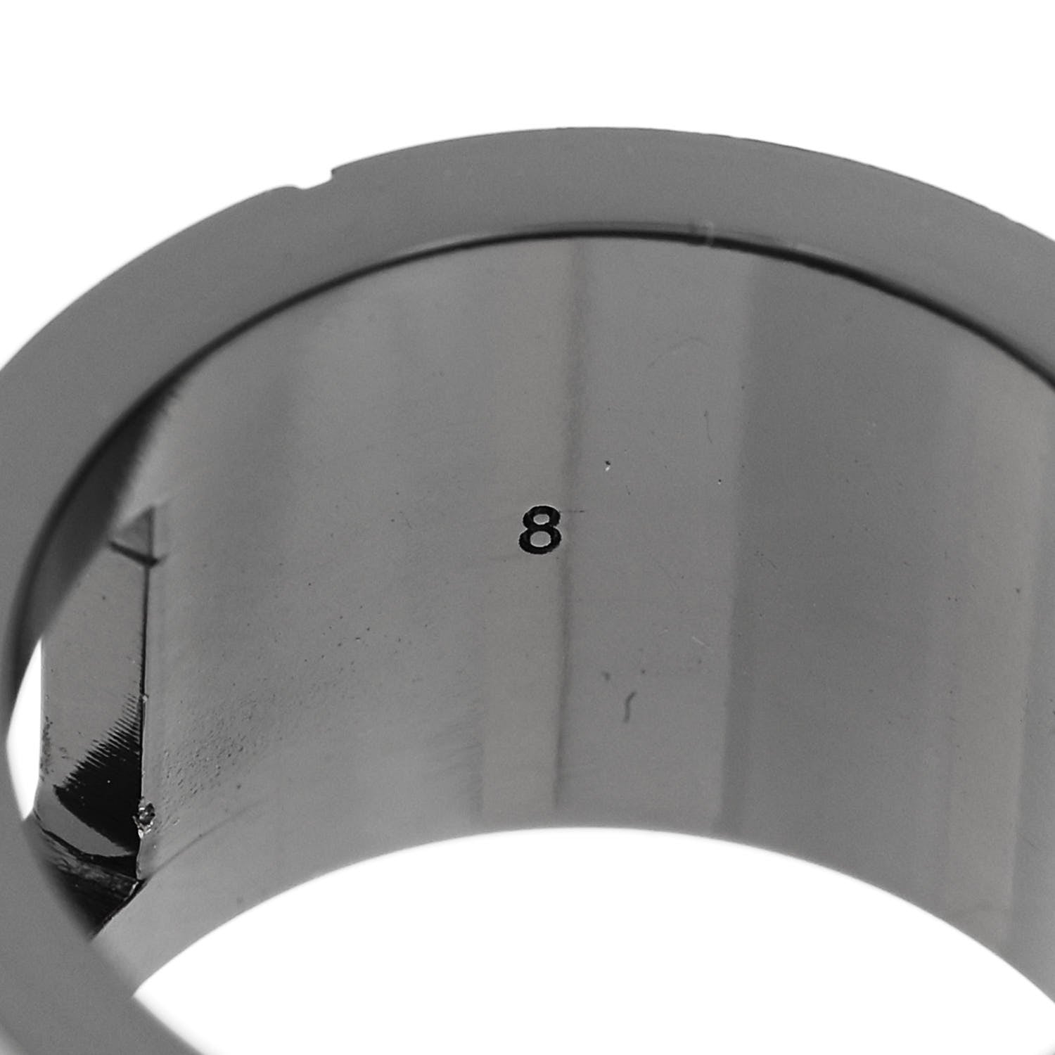 Gucci Ruthenium Sterling Silver Logo Ring 47 4 6 of 6