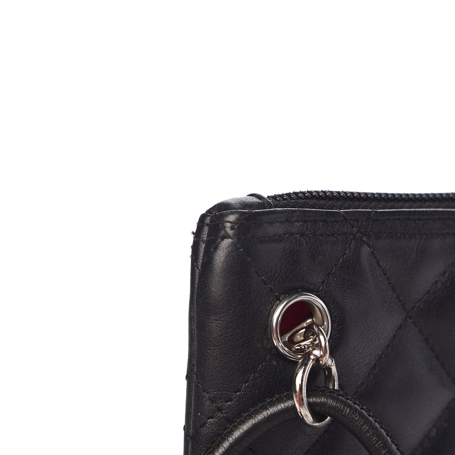 Calfskin Cambon Flat Messenger Black