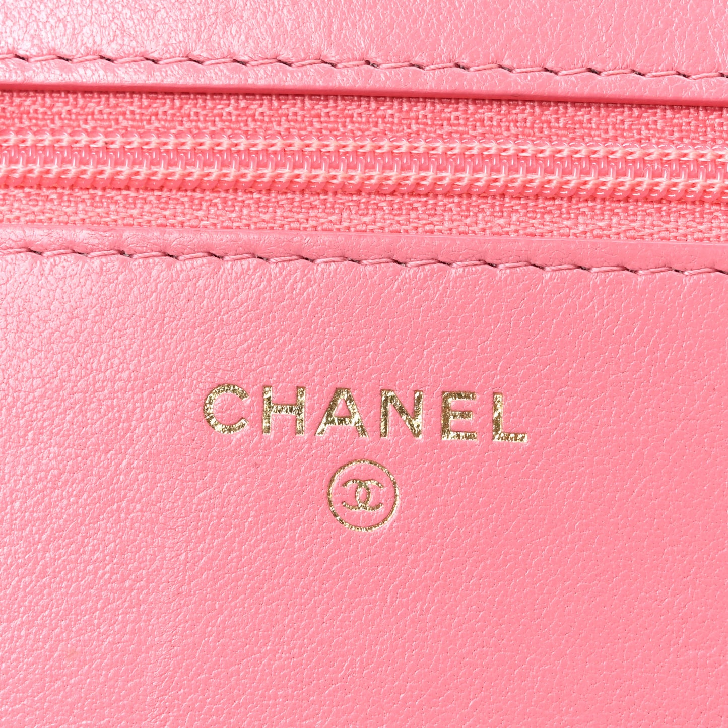 Lambskin Quilted Chanel 19 Wallet On Chain WOC Pink