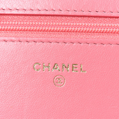 Chanel Lambskin Quilted Chanel 19 Wallet On Chain WOC Pink 6 of 11