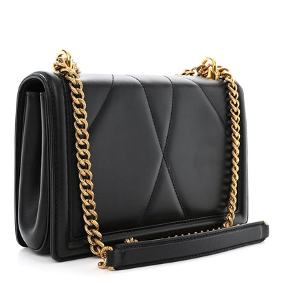 Dolce & Gabbana Calfskin Medium Devotion Crossbody Bag Black 3 of 12
