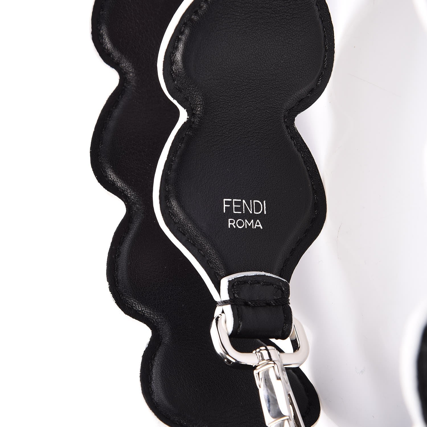 Fendi Vitello Dolce Heart Spike Studded Strap You Black Multicolor 3 of 5