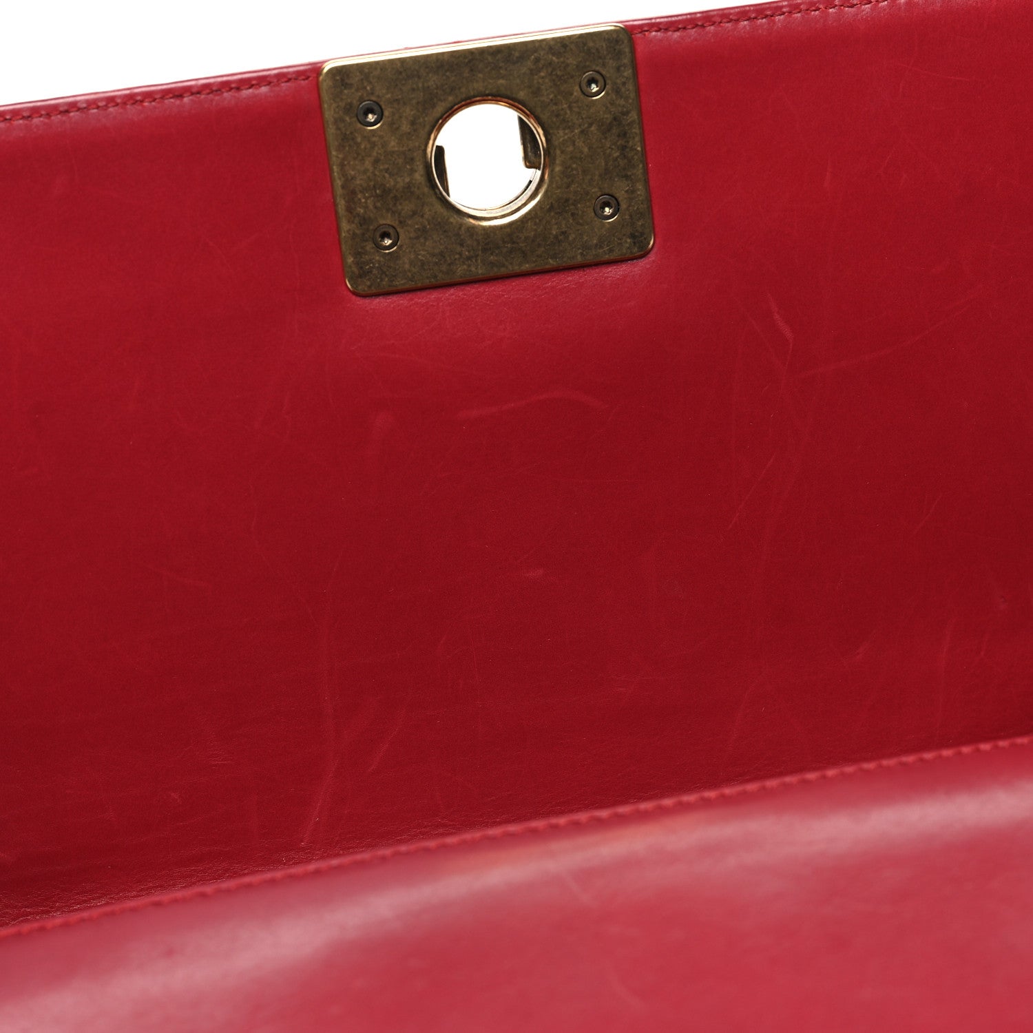 Chanel Glazed Calfskin Medium Boy Flap Red 13 of 14