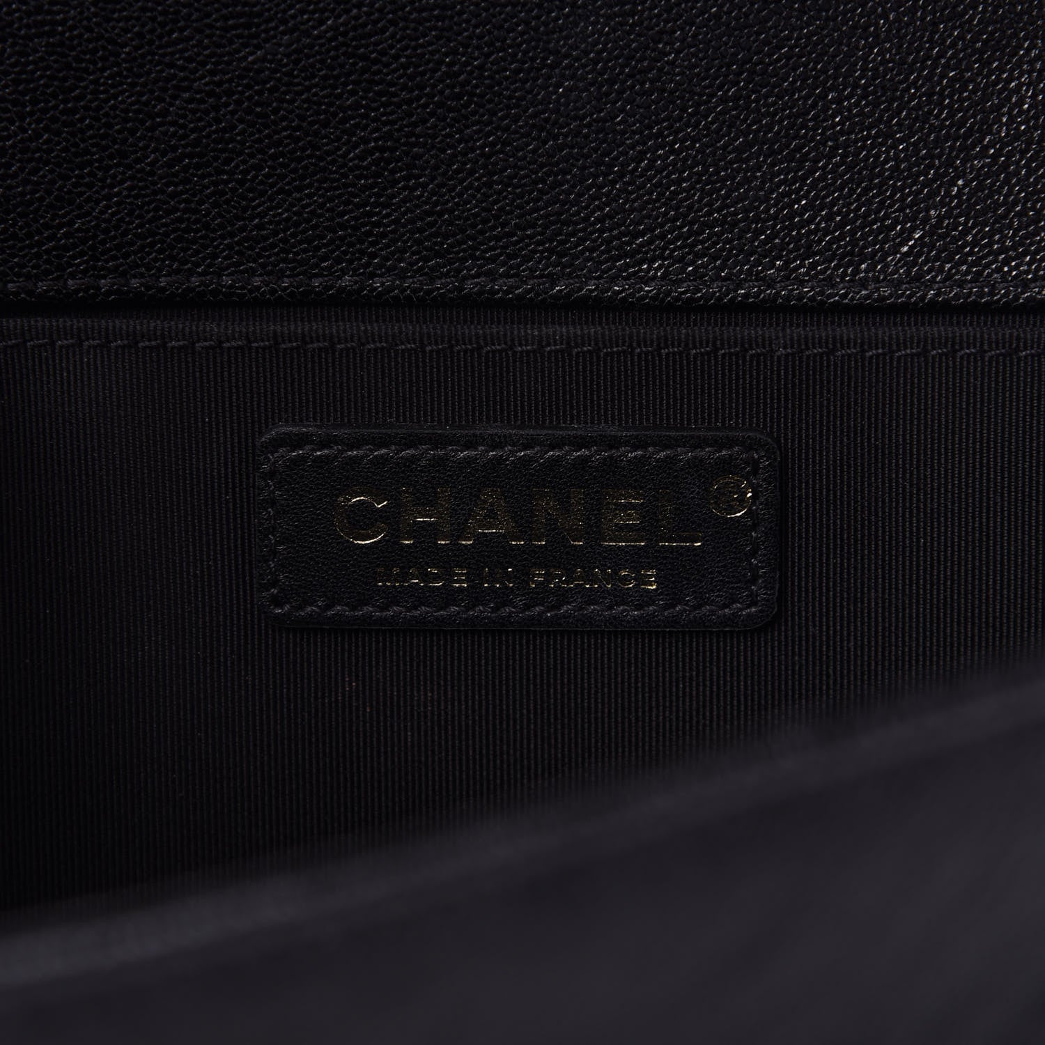 Chanel Caviar Chevron Quilted Medium Boy Flap Black 8 of 11