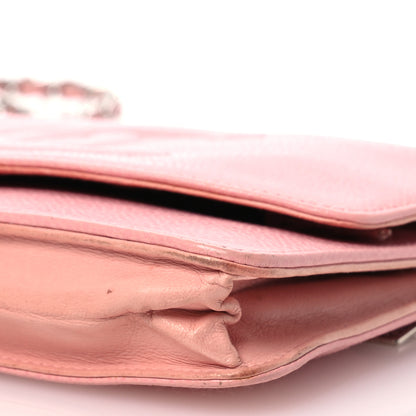 Chanel Caviar Timeless CC Wallet on Chain WOC Pink 11 of 15