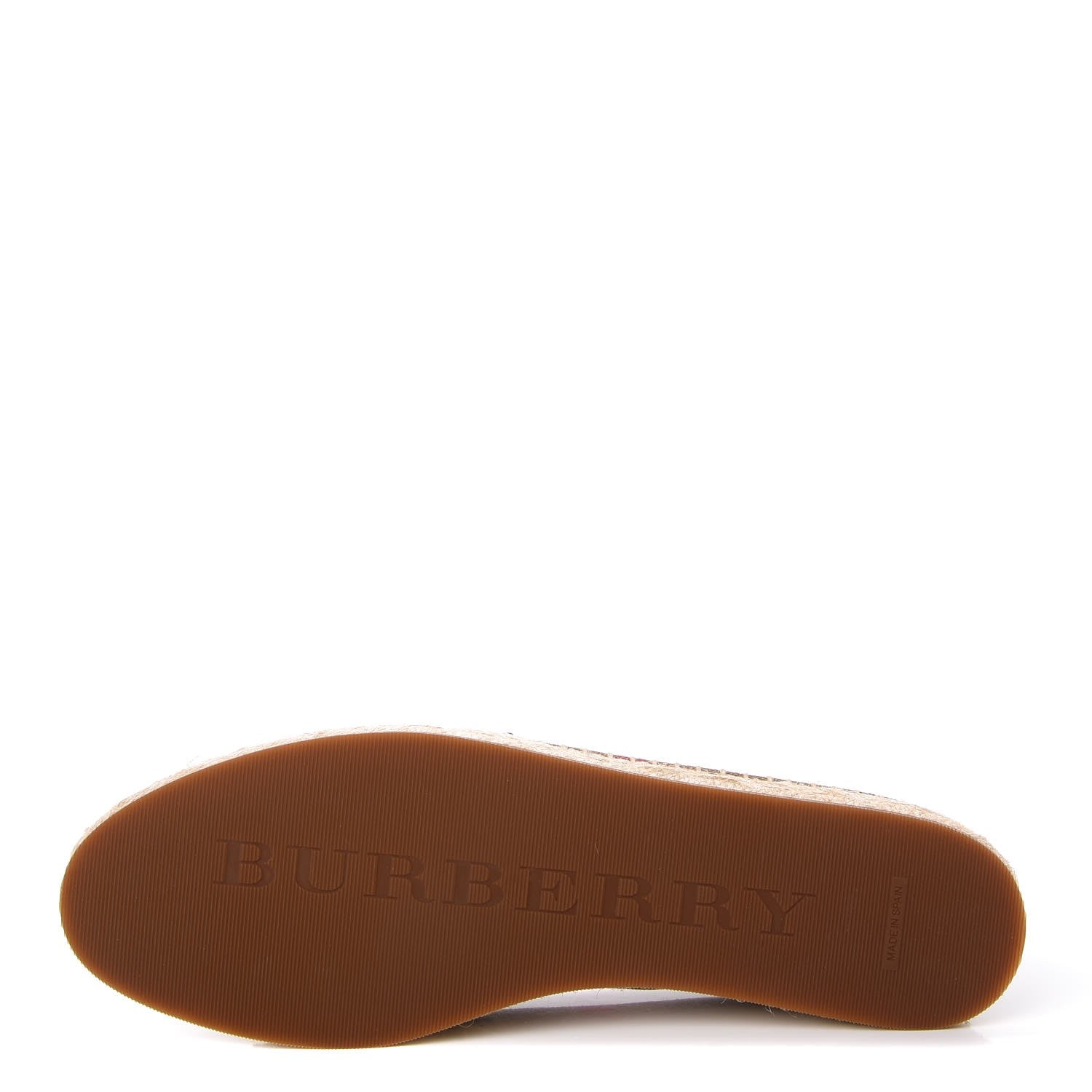 Burberry Canvas House Check Hodgeson Espadrille Flats 37 Dark Tan 8 of 10