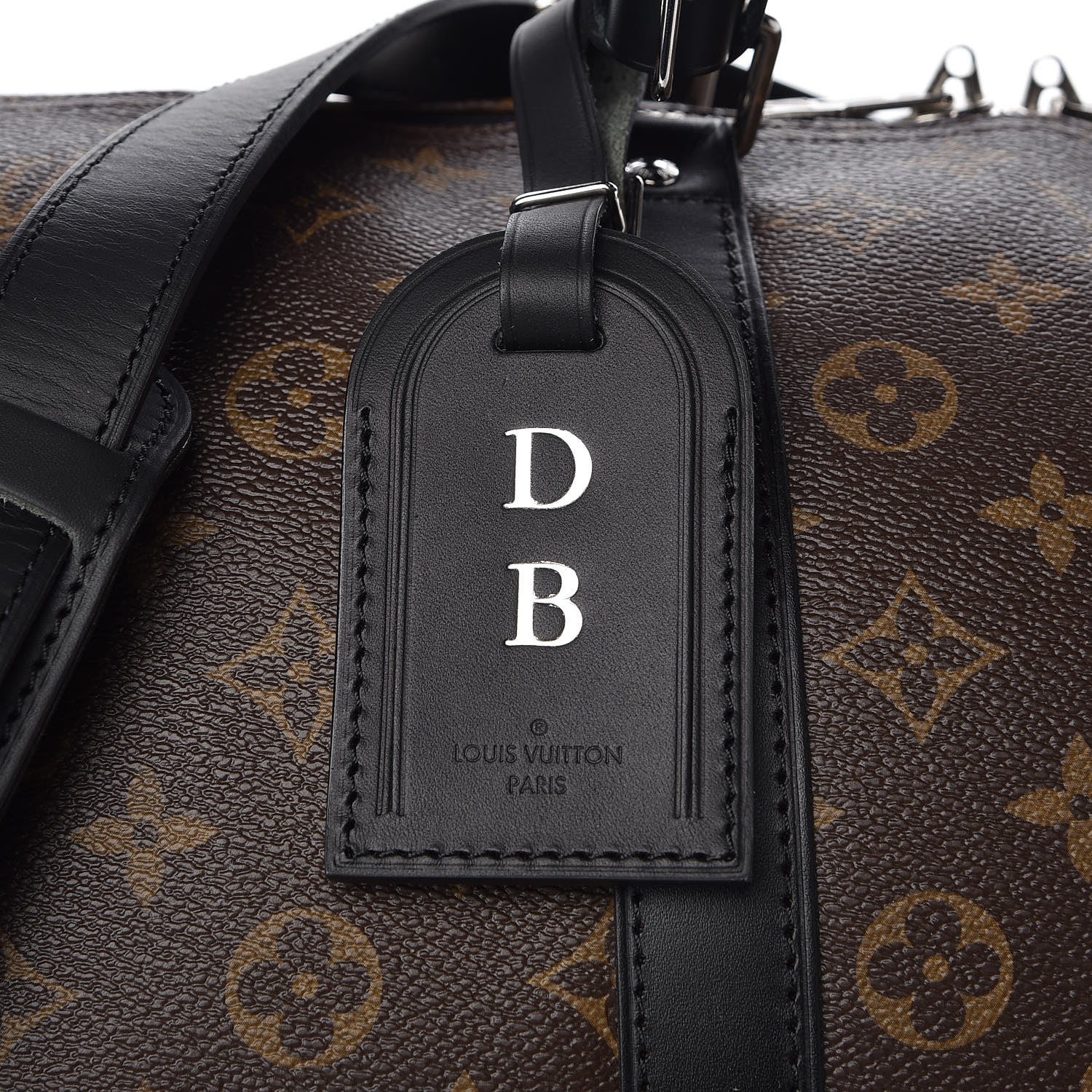 Louis Vuitton Monogram Macassar Keepall Bandouliere 55 9 of 10