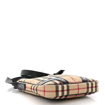 Burberry Haymarket Check Buckle Crossbody Bag Black 4 of 12