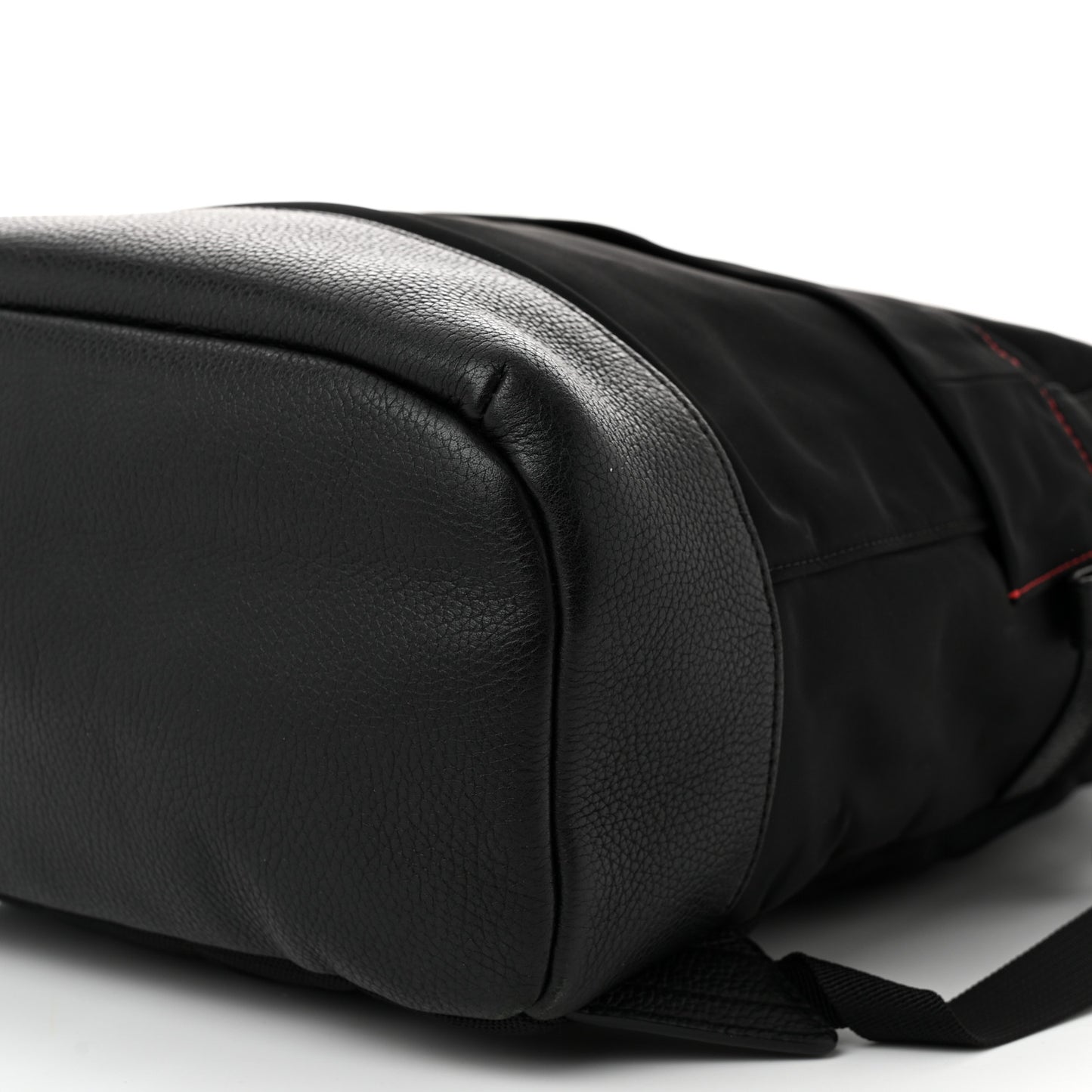Nylon Medium Logo Backpack Black