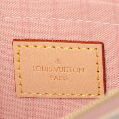 Louis Vuitton Damier Azur Neverfull MM GM Pochette Rose Ballerine 6 of 8