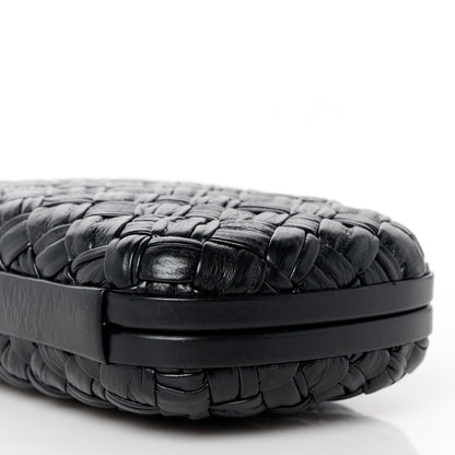 Bottega Veneta Foulard Intrecciato Minaudiere Knot Clutch Black 9 of 10