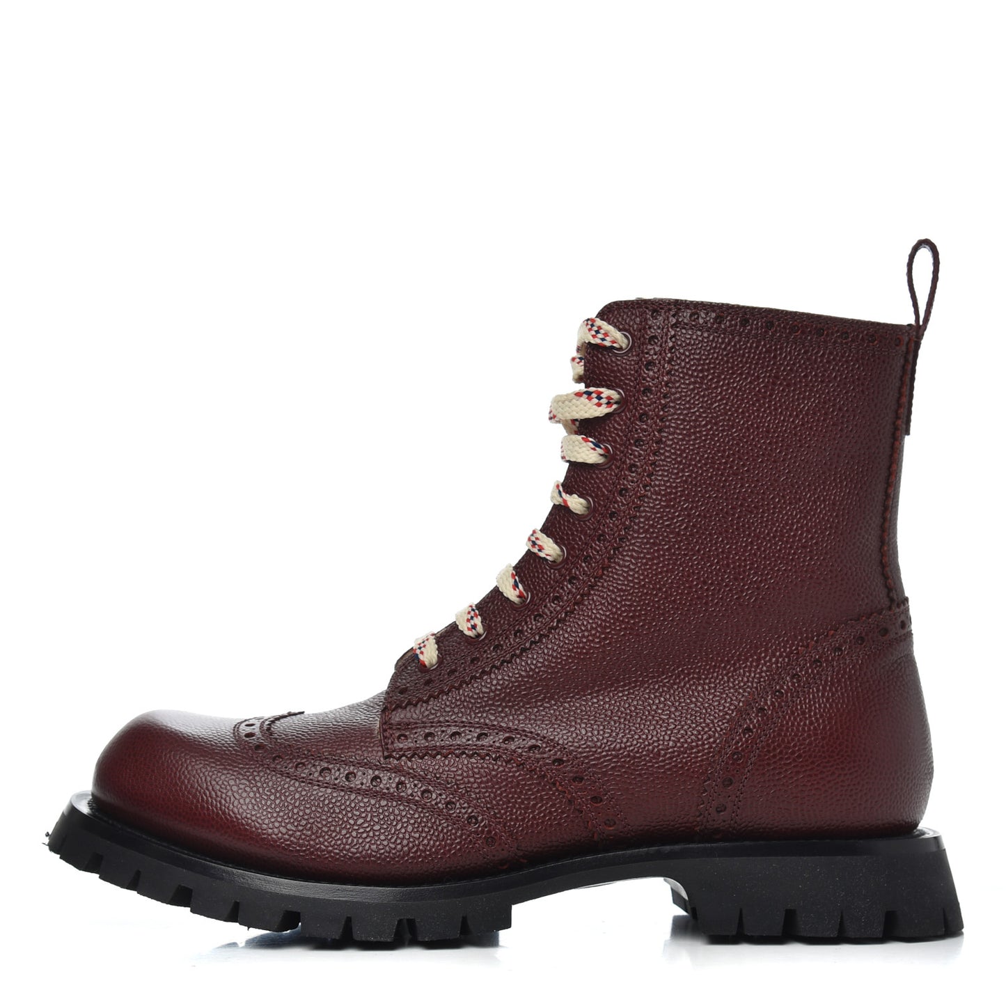 Grained Calfskin Mens Arley Boots 10 Burgundy