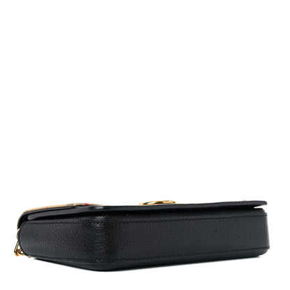Burberry Goatskin Cotton Canvas Vintage Check D-Ring Mini Bag Black Antique Yellow 3 of 15