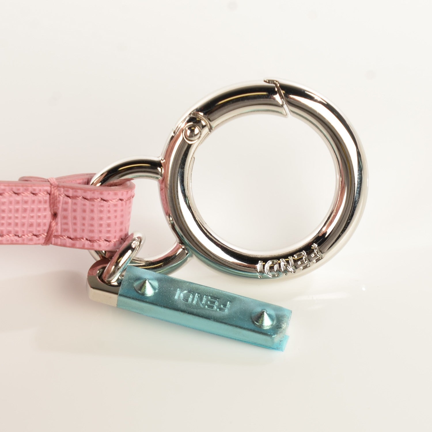 Fendi Fox Fur Vitello Elite Pom Pom Bag Charm Rosa 5 of 6