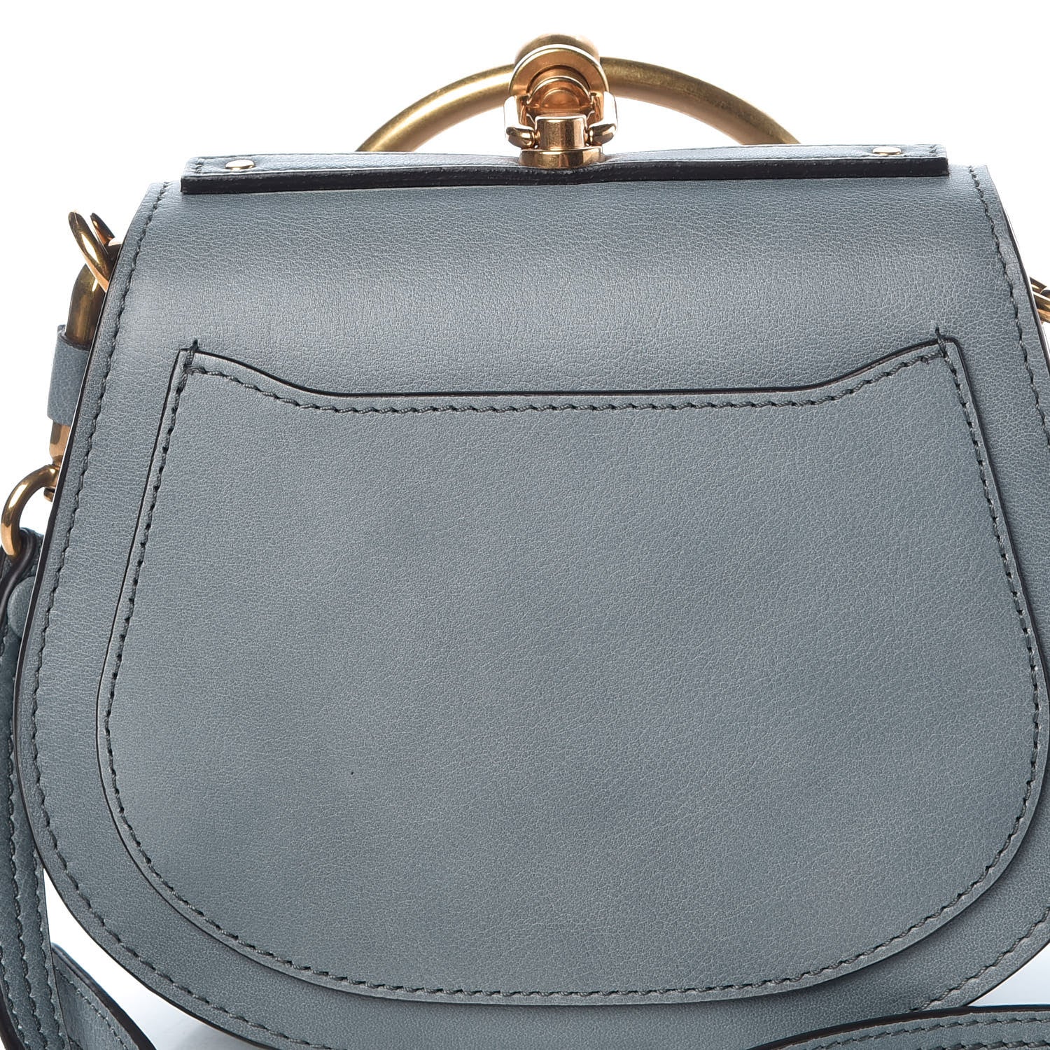 Chloe Calfskin Suede Small Nile Bracelet Bag Cloudy Blue 8 of 10