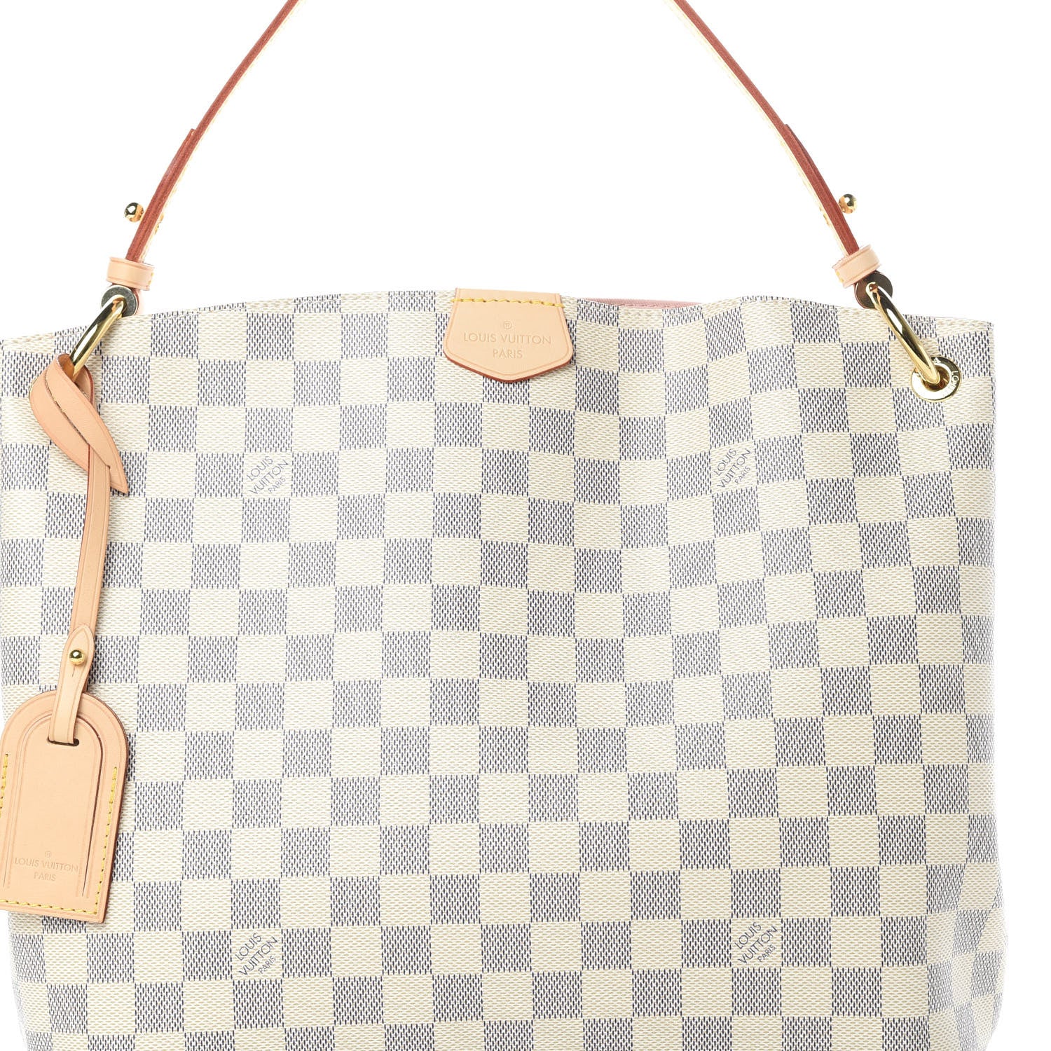 Louis Vuitton Damier Azur Graceful PM Rose Ballerine 8 of 12