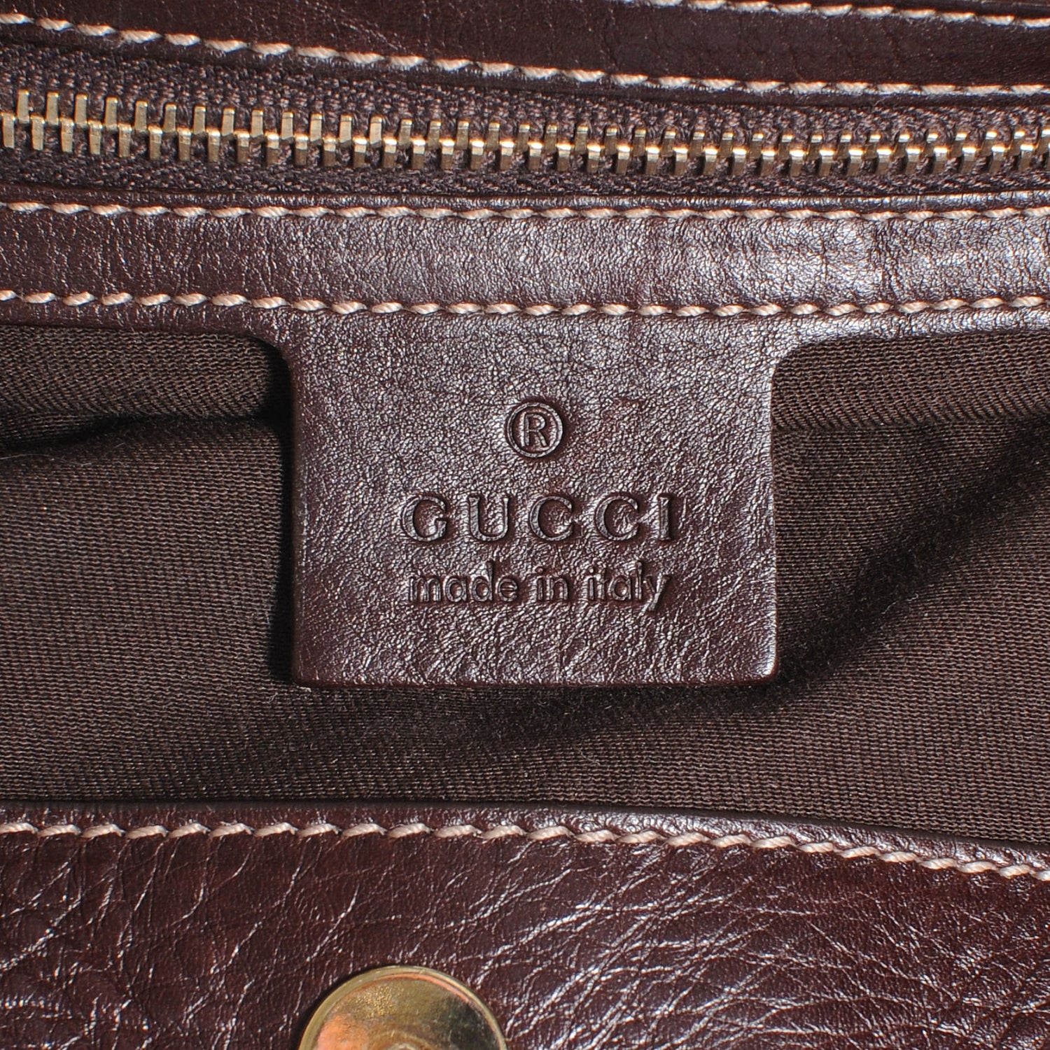 Gucci Leather Medium Britt Dark Brown 6 of 7